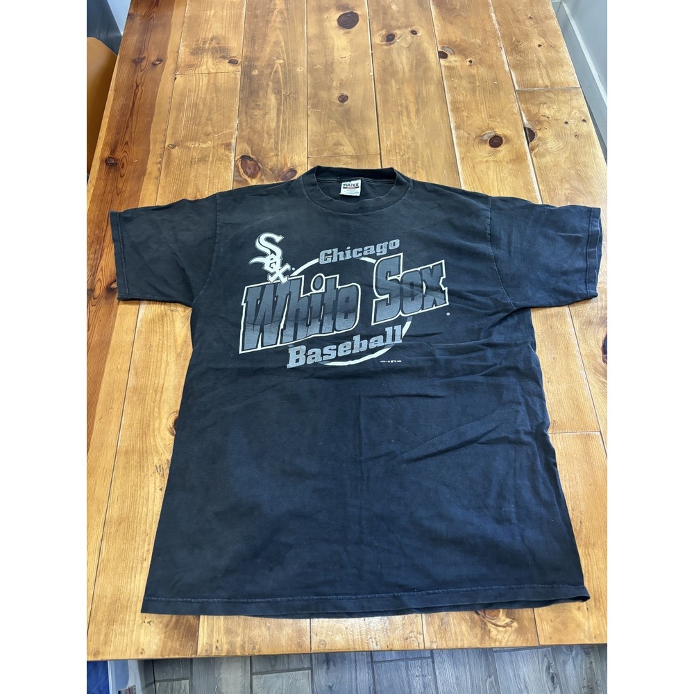 Vintage 1998 Chicago White Sox Baseball T-Shirt Men's XL Tultex MLB Black